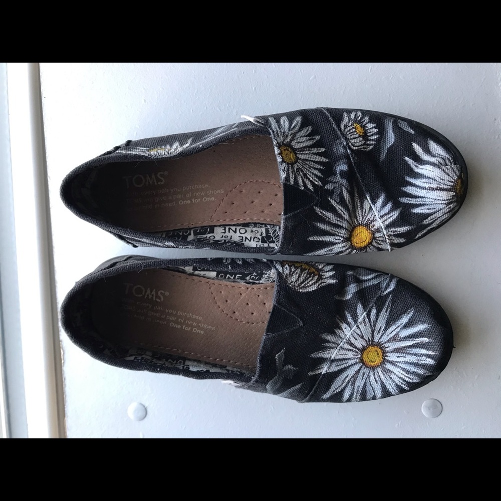handpainted toms slip ons